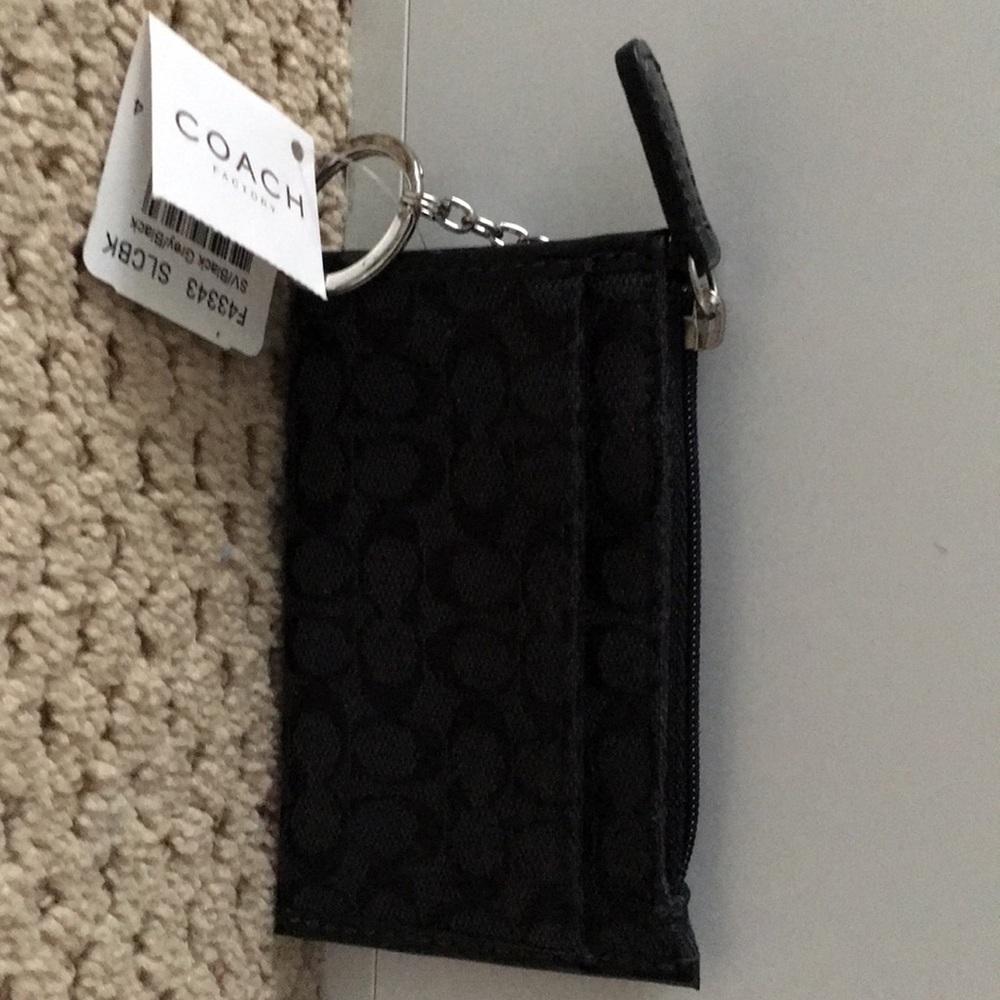 Coach key chain card holder